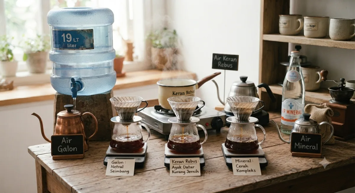 Panduan Memilih Air untuk Kopi: Galon, Keran Rebus, atau Mineral?
