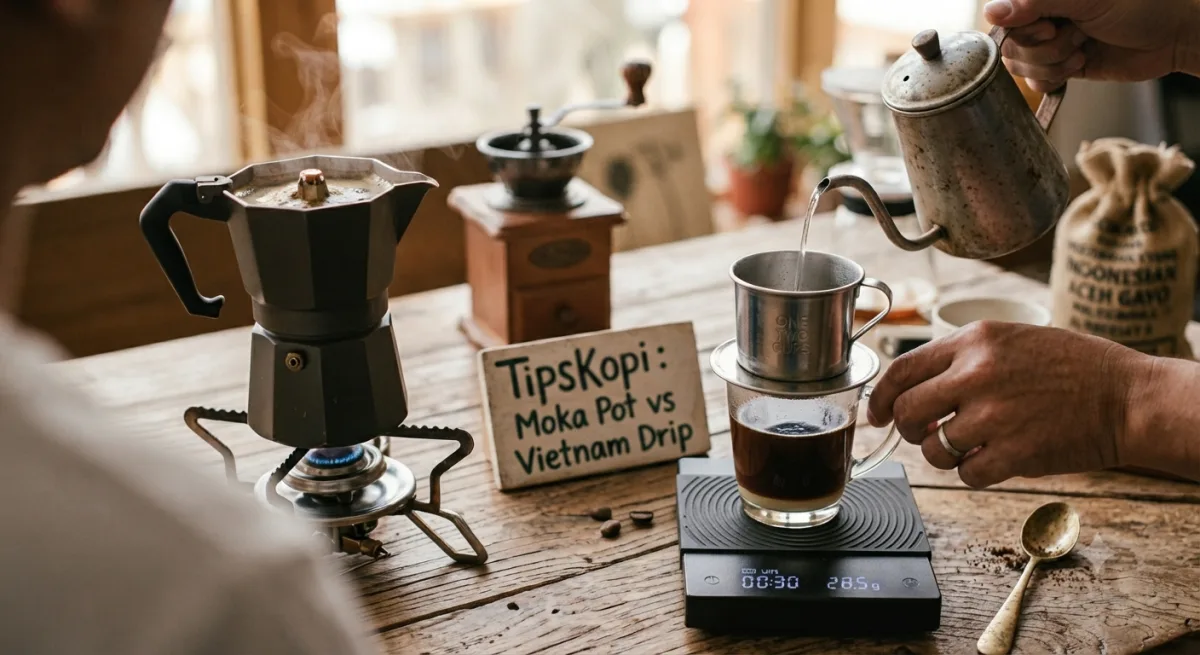 Moka Pot vs Vietnam Drip: Duel Sengit untuk Kopi Strong Idamanmu!