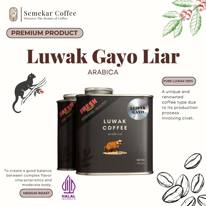 Kopi Arabika Luwak Liar Aceh Gayo