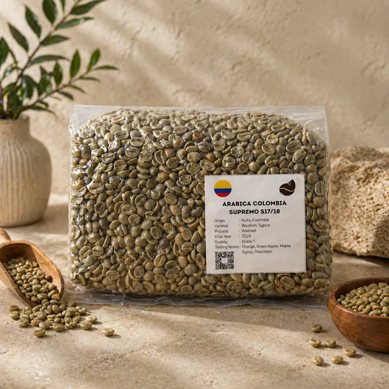 Biji Kopi Mentah Arabika Colombia Supremo 