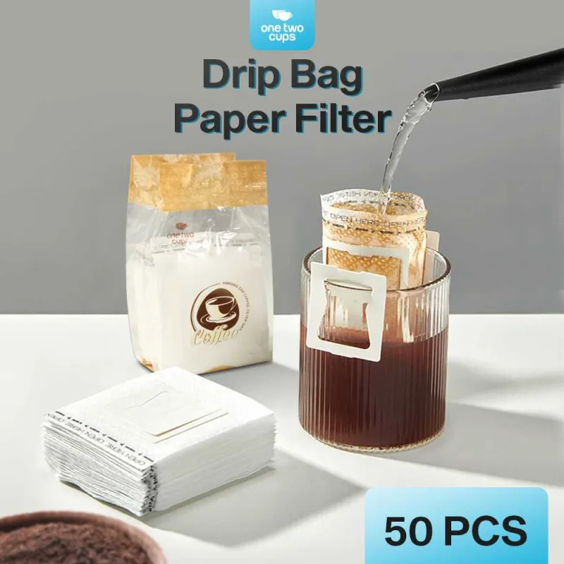One Two Cups Kertas Penyaring Kopi Coffee Drip Bag Paper Filter