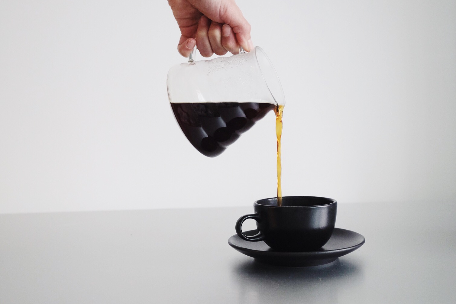 minimalist home coffee brewing